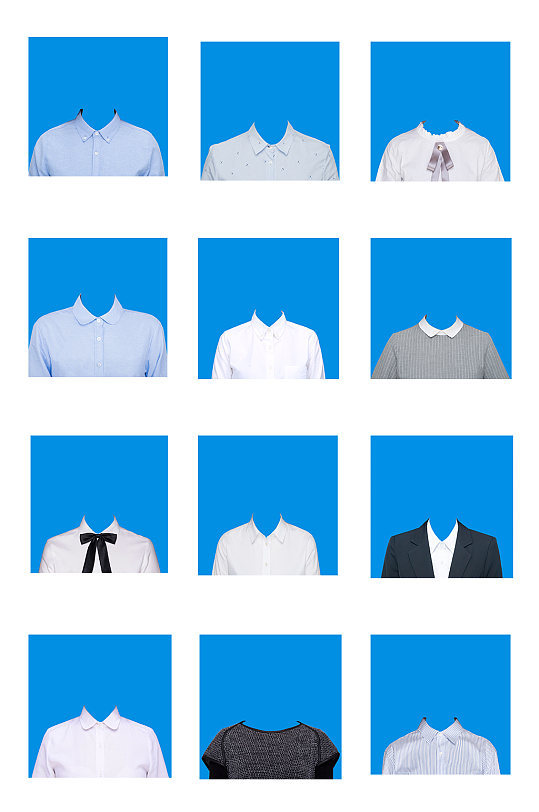 蓝底女士高清证件照着装指南 得体模板与专业建议